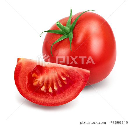 Tomato isolated on white background with clipping path and full depth of field. 78699349