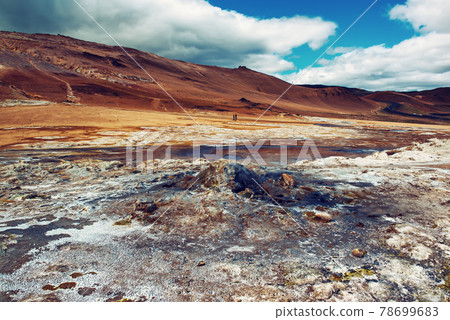 Geothermal area Hverir, Iceland. Geothermal area Hverir, Iceland. 78699683