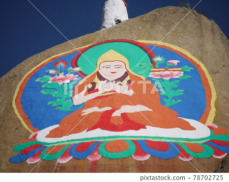 Rock painting of Lhasa Depun Temple Rock painting of Lhasa Depun Temple 78702725