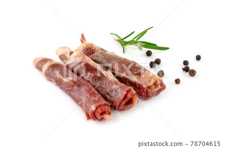 Beef neck piece isolated on white background Beef neck piece isolated on white background 78704615