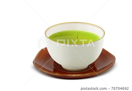 Teacup Green Tea Drink Illustration Real Teacup Tea Pillar 78704692