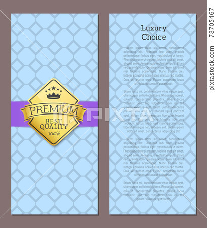 Luxury Choice Premium Quality Seal Certificate 78705467