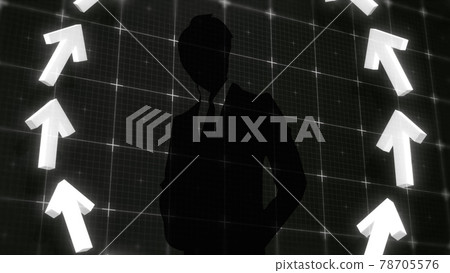 箭頭商人成長形像上升 箭頭商人成長形像上升 78705576