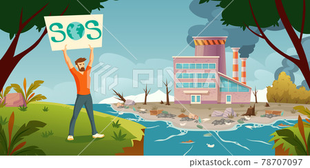 Eco protest, save planet concept 78707097