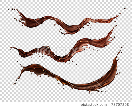 Vector realistic splash of coffee, cola or tea Vector realistic splash of coffee, cola or tea 78707208