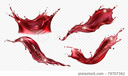 Vector realistic splash of wine or red juice 78707362