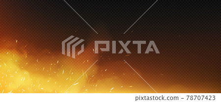 Fire sparks with smoke and flying up particles Fire sparks with smoke and flying up particles 78707423