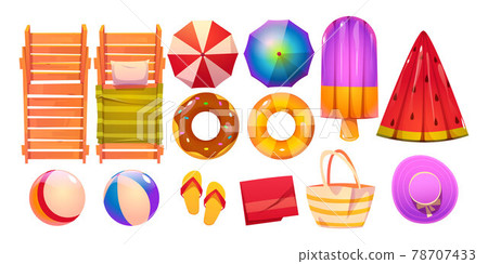 Swimming pool accessories for summer rest 78707433