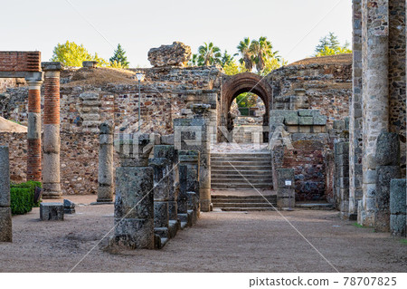 Roman Amphitheatre in Merida, Augusta Emerita in Extremadura, Spain 78707825