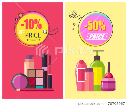 -50 Off Price Poster Set Vector Illustration 78708967