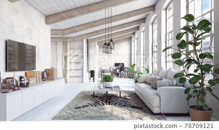 modern living interior 78709121