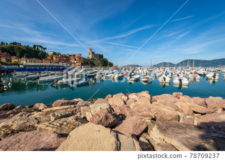 Port of Lerici Town - Tourist Resort on the Cost of Gulf of La Spezia Liguria Italy 78709237