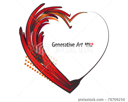 Abstract color generative art object vector Abstract color generative art object vector 78709250