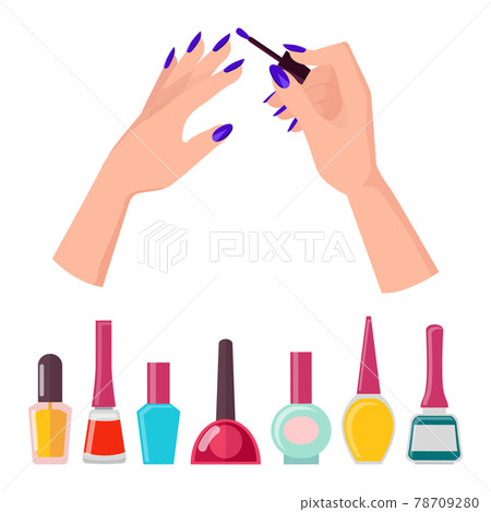 Fingernails and Polish Poster Vector Illustration Fingernails and Polish Poster Vector Illustration 78709280