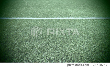 soccer field for championship.The marking of the football field on the green grass. White line. Football field area. Dark vignetting around the edges soccer field for championship.The marking of the football field on the green grass. White line. Football field area. Dark vignetting around the edges 78710757
