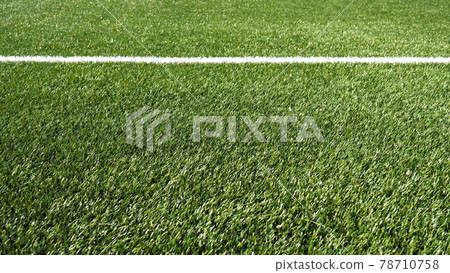 soccer field for championship.The marking of the football field on the green grass. White line. Football field area. soccer field for championship.The marking of the football field on the green grass. White line. Football field area. 78710758