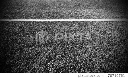 soccer field for championship.The marking of the football field on the artificial grass. White line. Football field area. Dark vignetting around the edges. Black and white monochrome background soccer field for championship.The marking of the football field on the artificial grass. White line. Football field area. Dark vignetting around the edges. Black and white monochrome background 78710761