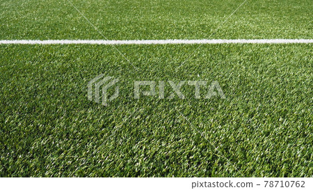 soccer field for championship.The marking of the football field on the green grass. White line. Football field area. soccer field for championship.The marking of the football field on the green grass. White line. Football field area. 78710762