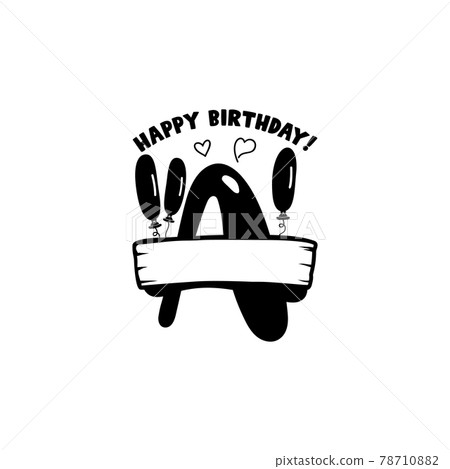 Initial Birthday A Letter. Happy birthday monogram design with balloons. Alphabet A template. Stock vector 78710882
