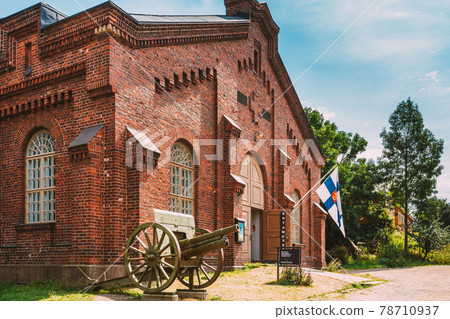 Military Museums Manege Building On Fortress Island Of Suomenlinna. World Heritage Site In Sunny Summer Day. Helsinki, Finland 78710937