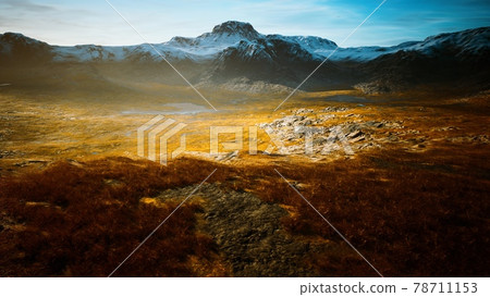 small lakes in Canada near mountains 78711153