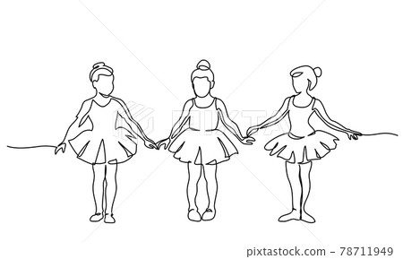 Nice little cute children girls in dance dress dancing ballet. 78711949