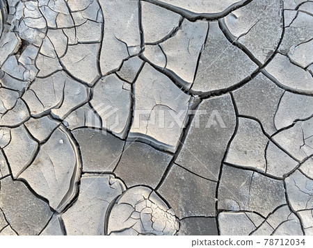 Dry gray cracked earth or clay desert textured background, closeup Dry gray cracked earth or clay desert textured background, closeup 78712034
