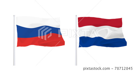 Russian and Dutch flags Russian and Dutch flags 78712845