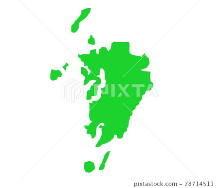 Illustration image of map of Kyushu Illustration image of map of Kyushu 78714511