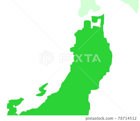 Illustration image of Tohoku map 78714512