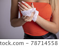 Cleaning hands with wet wipes - prevention of infectious diseases 78714558