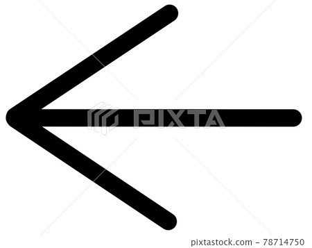 Simple thin arrow illustration material left 78714750
