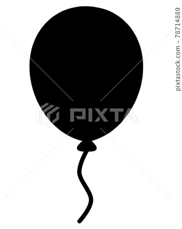 氣球剪影插圖素材 78714889