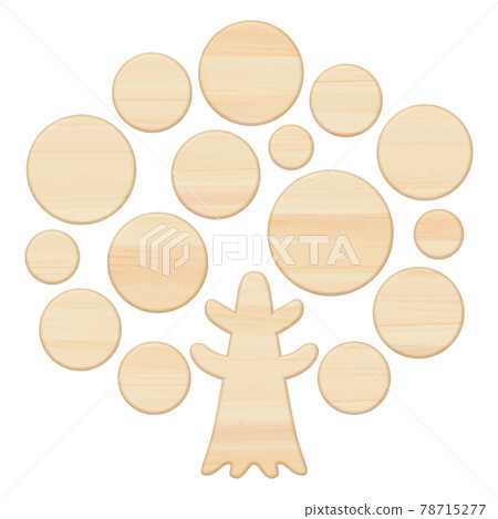 A large tree made of wooden boards, Shiraki style 78715277
