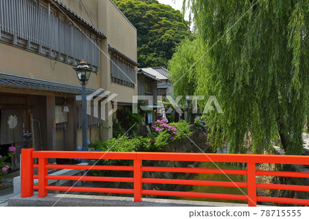 Shimoda City, Shizuoka Prefecture, a bridge over the smooth river on Perry Road, which is related to Perry 78715555