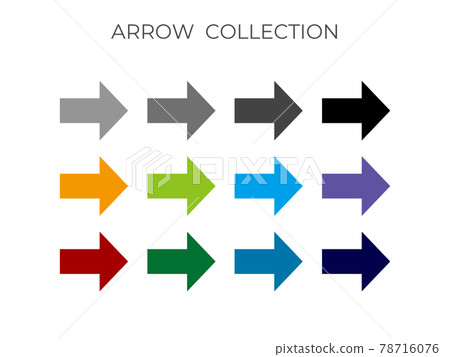 Easy-to-use simple color arrow set - Stock Illustration [78716076] - PIXTA