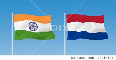 Indian and Dutch flags 78716183