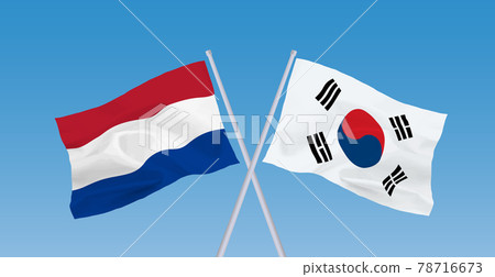 Korean and Dutch flags Korean and Dutch flags 78716673