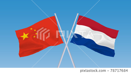Flags of China and the Netherlands 78717684
