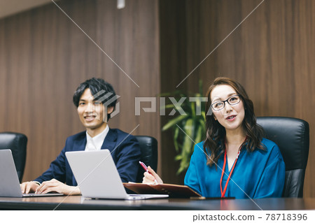 Business person during the meeting Business person during the meeting 78718396