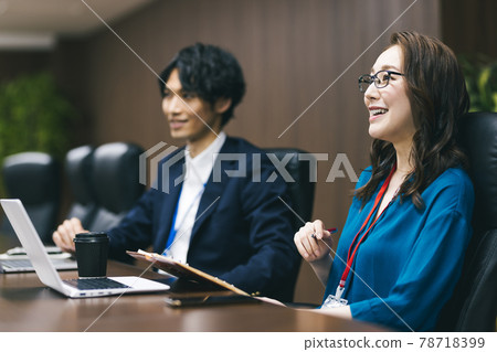Business person during the meeting Business person during the meeting 78718399