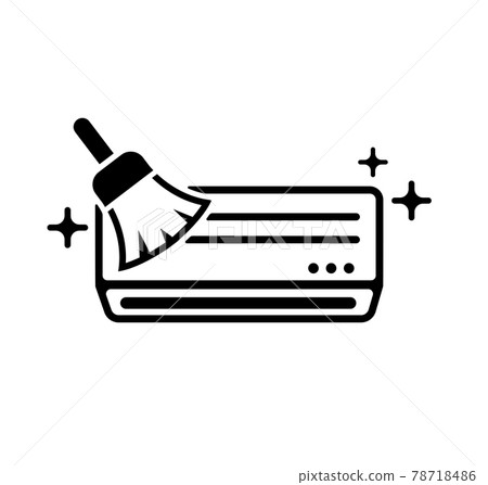 Air conditioner cleaning / air conditioner cleaning vector icon illustration Air conditioner cleaning / air conditioner cleaning vector icon illustration 78718486