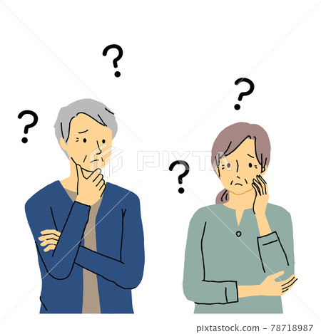 Worry of senior couple 78718987