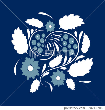 Folk floral art print Flowers abstract art poster Folk floral art print Flowers abstract art poster 78719706
