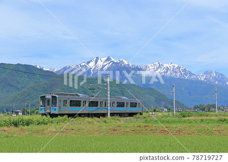 Oito Line in early summer, Northern Alps of remaining snow 78719727