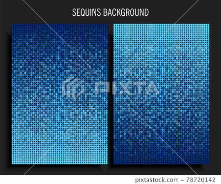 Poster template made blue sequins or glitters Poster template made blue sequins or glitters 78720142