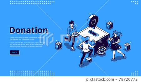 Vector banner of donation and charity Vector banner of donation and charity 78720772
