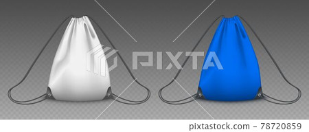 Vector backpack bag with drawstrings - Stock Illustration [78720859 ...