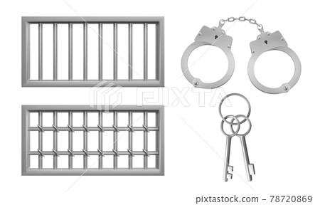 Steel lattice for prison windows, handcuffs, keys Steel lattice for prison windows, handcuffs, keys 78720869