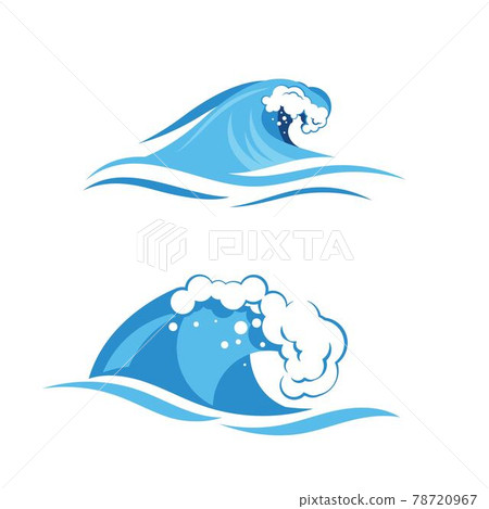 Water wave icon vector design 78720967